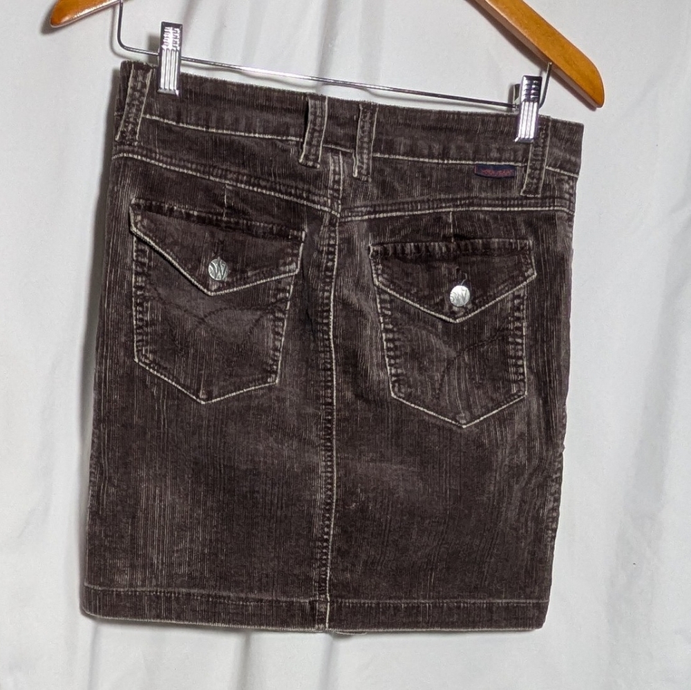 Women's WORN JEANS Brown Distressed Corduroy Mini Skirt, Cotton, Casual, Sz 4 - Picture 2 of 8